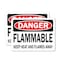 Signmission Flammable Keep Heat and Flames Away Danger Sign, Plastic, 10in W x 7in L, 2PK OS-2PACK-DS-P-710-L-19367 - alternate 1
